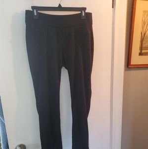Athleta medium tall boot cut square pocket leggings black